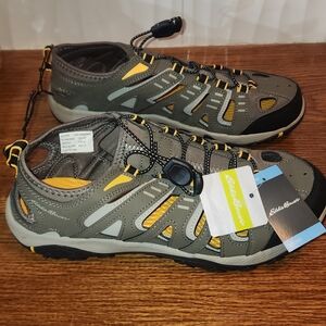 NWT Eddie Bauer Men's Gray and Yellow Outdoor Shoes